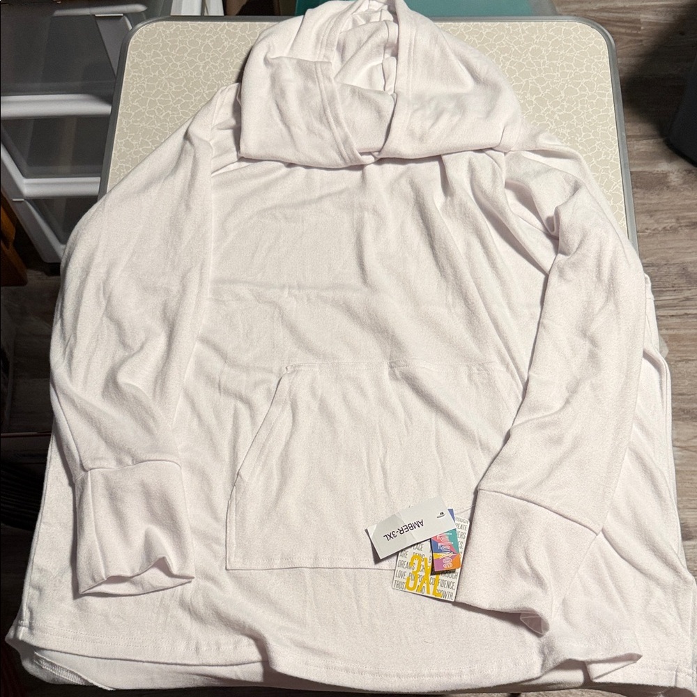 LuLaRoe white Hoodie Sweater